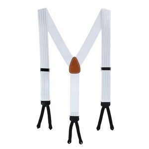 CrookhornDavis Men's Grand Central Satin Stripe Formal Elastic Braces